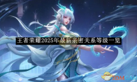 《王者荣耀》2025年最新亲密关系等级一览(王者荣耀2024赛季结束时间)