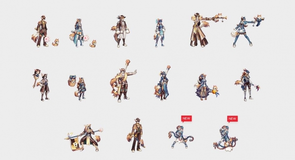 《地下城与勇士：起源》名门猫咪时装新色全职业外观一览