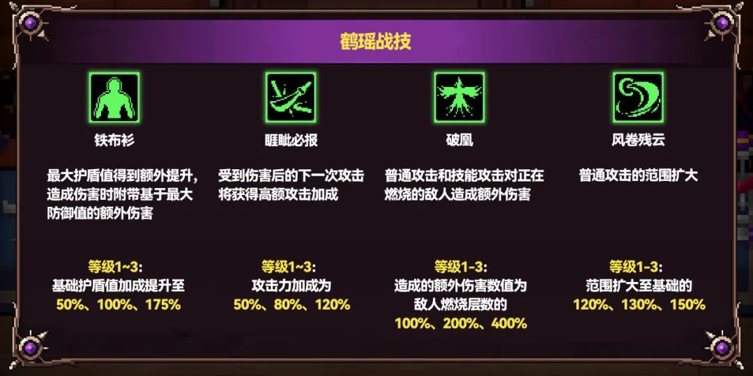 《战魂铭人》鹤瑶技能介绍