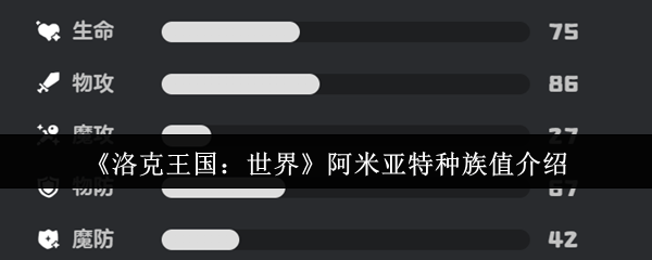 《洛克王国：世界》阿米亚特种族值介绍