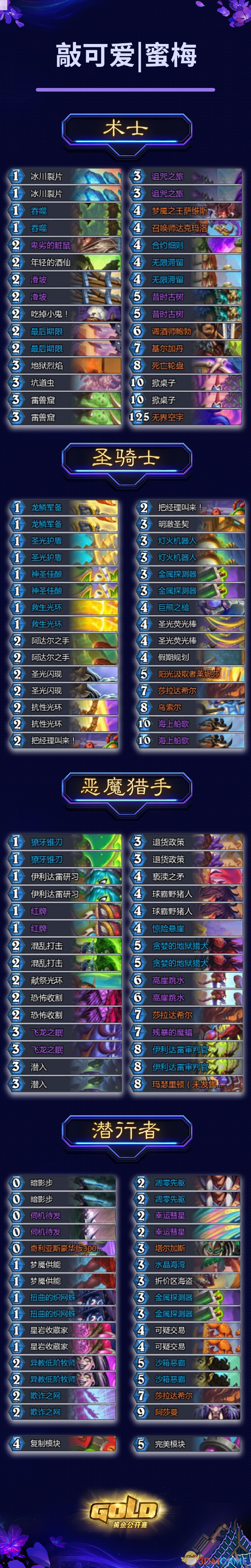 《炉石传说》2025黄金公开赛冠军卡组分享