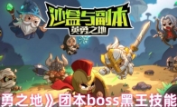 《英勇之地》团本boss黑王技能介绍(英勇之心攻略)