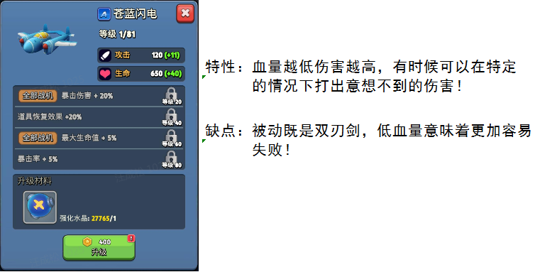 《银翼战机》前期战机强度排行