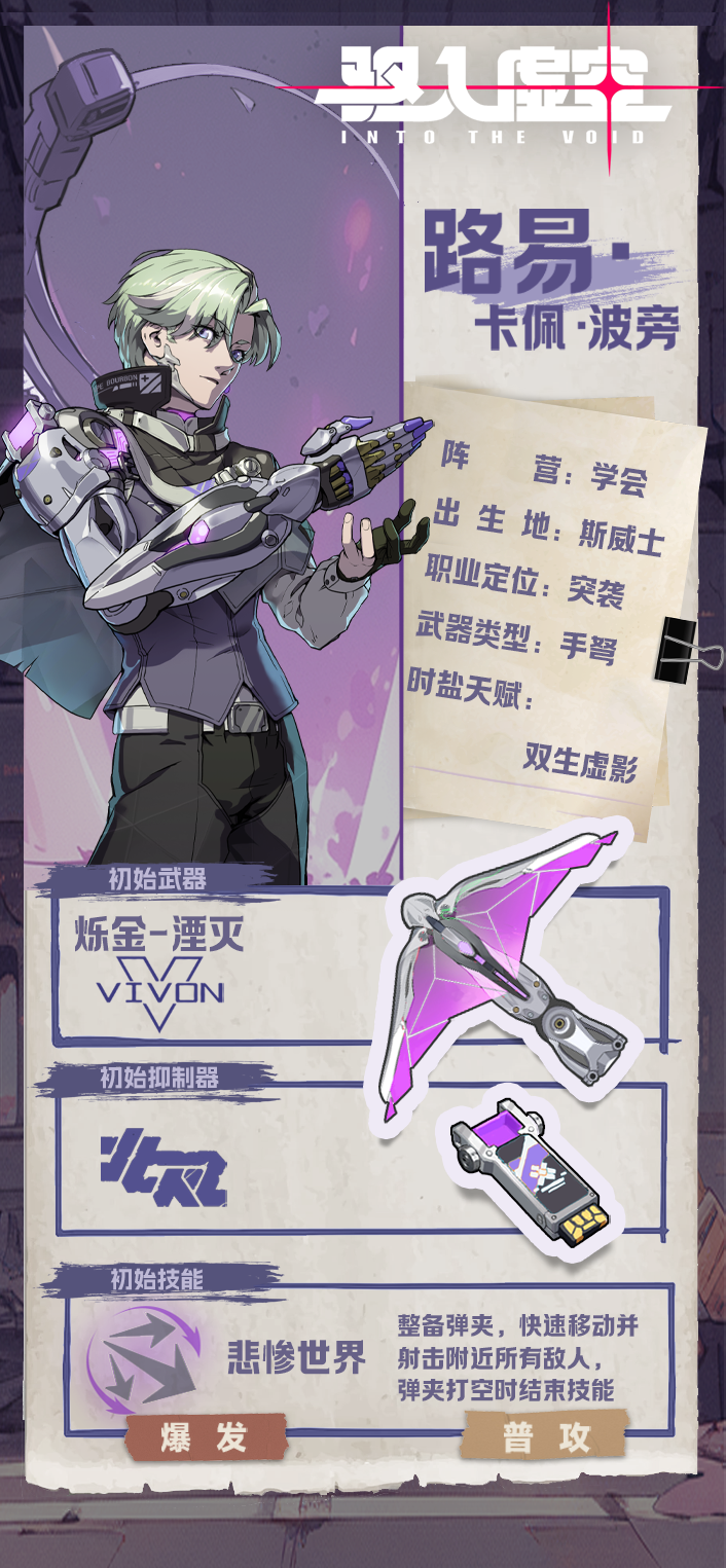 《驱入虚空》双身如影路易技能介绍