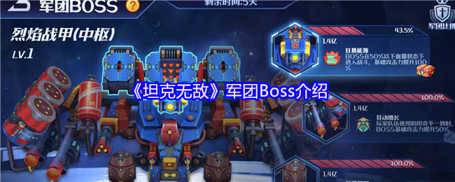 《坦克无敌》军团Boss介绍