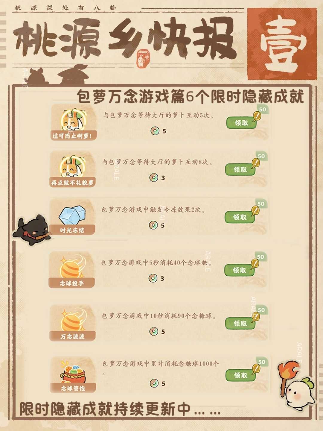 《桃源深处有人家》巫音和愿包萝万念游戏篇限时成就攻略