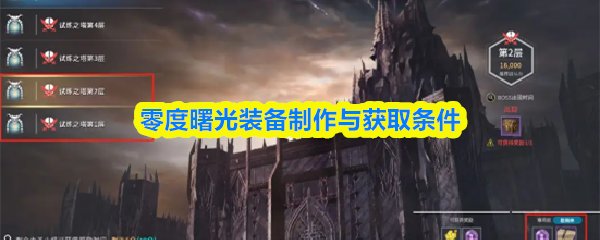 零度曙光装备制作与获取条件