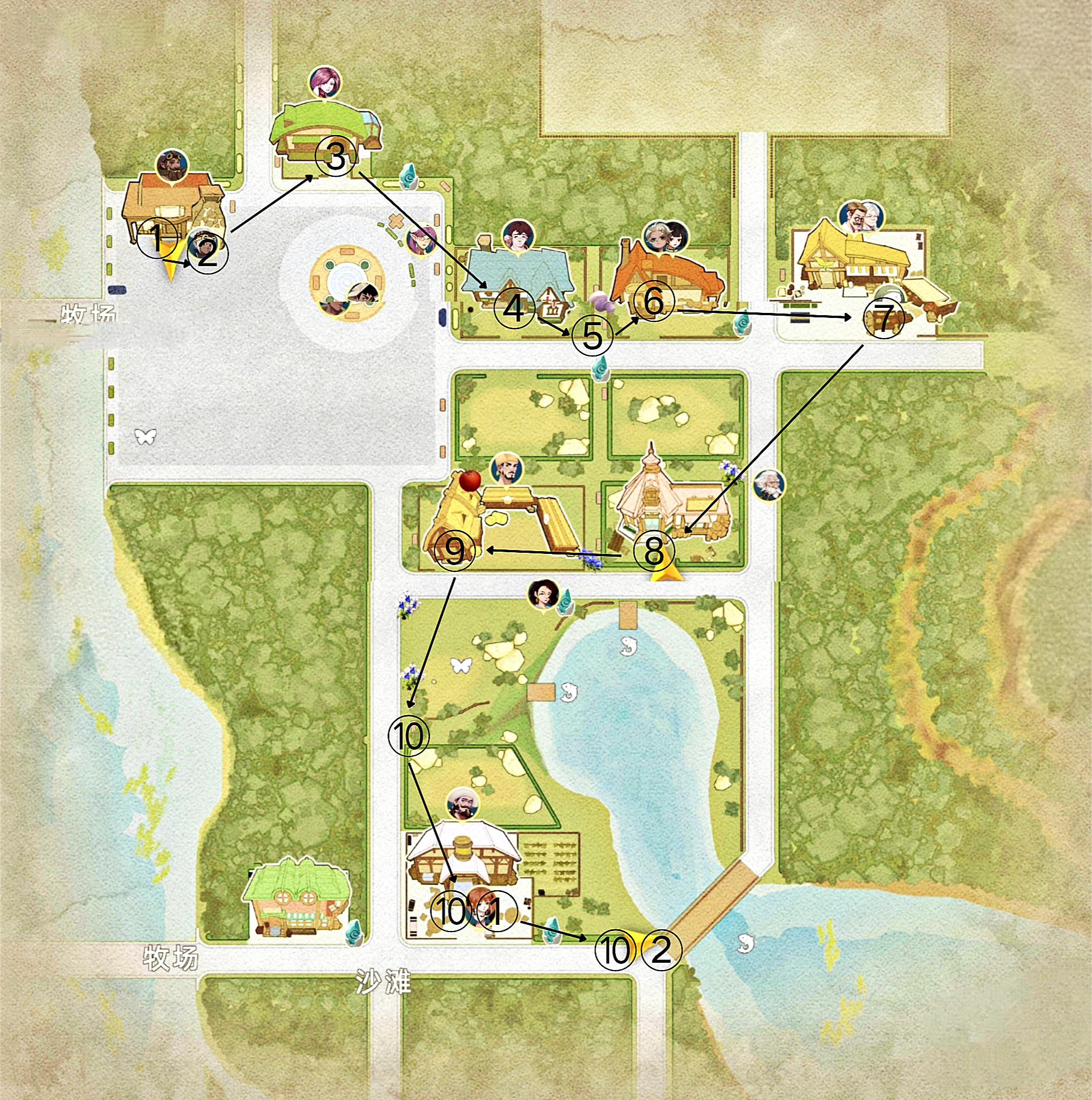 牧场气息地图中的隐藏物品位置分享